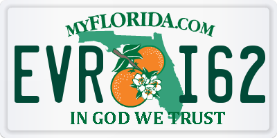 FL license plate EVRI62