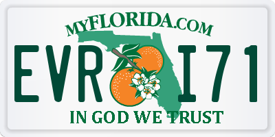 FL license plate EVRI71