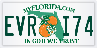 FL license plate EVRI74