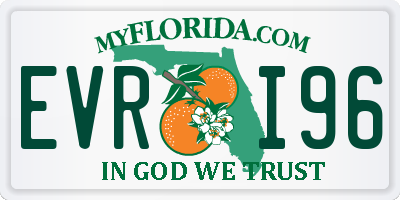 FL license plate EVRI96