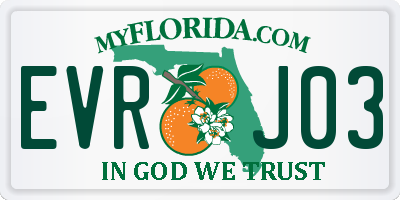 FL license plate EVRJ03