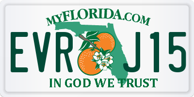 FL license plate EVRJ15