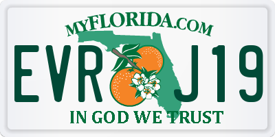 FL license plate EVRJ19