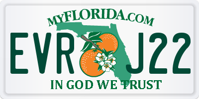 FL license plate EVRJ22
