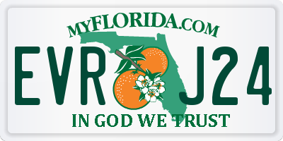 FL license plate EVRJ24