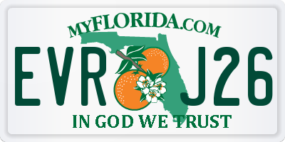 FL license plate EVRJ26