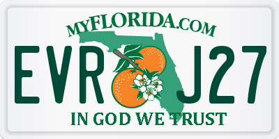 FL license plate EVRJ27