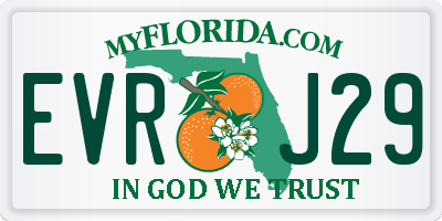 FL license plate EVRJ29