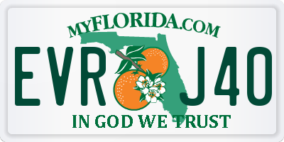FL license plate EVRJ40