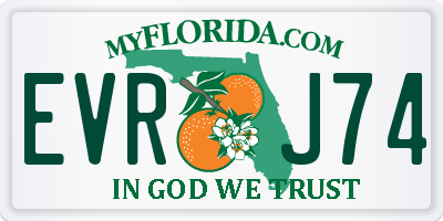 FL license plate EVRJ74