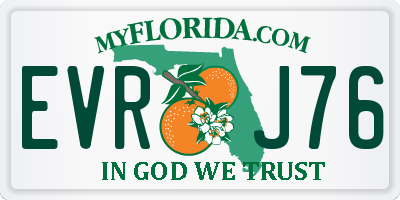 FL license plate EVRJ76