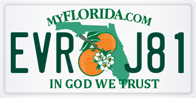 FL license plate EVRJ81