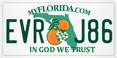 FL license plate EVRJ86