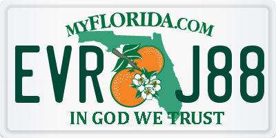 FL license plate EVRJ88