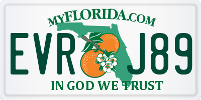 FL license plate EVRJ89