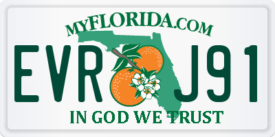 FL license plate EVRJ91