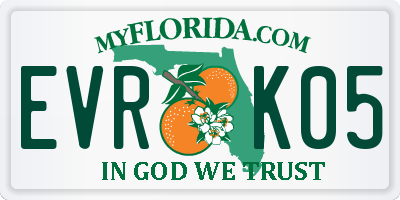 FL license plate EVRK05