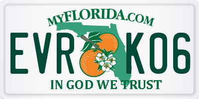 FL license plate EVRK06