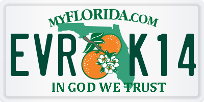 FL license plate EVRK14