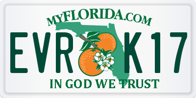 FL license plate EVRK17