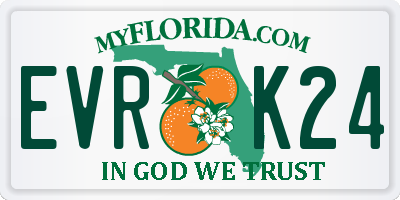 FL license plate EVRK24