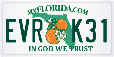 FL license plate EVRK31