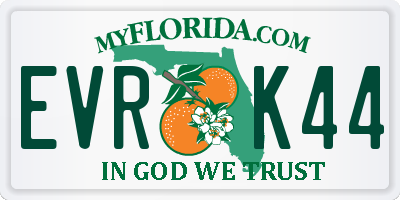 FL license plate EVRK44