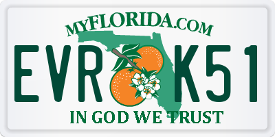FL license plate EVRK51