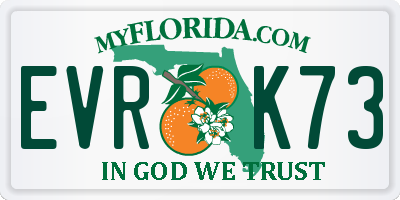 FL license plate EVRK73