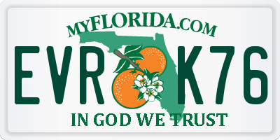 FL license plate EVRK76