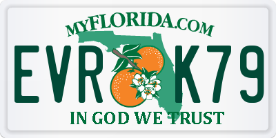FL license plate EVRK79