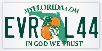 FL license plate EVRL44