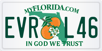 FL license plate EVRL46