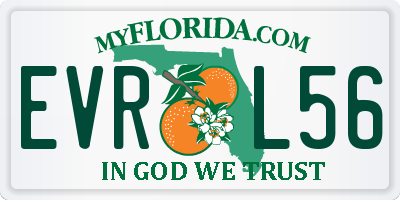 FL license plate EVRL56