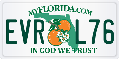 FL license plate EVRL76