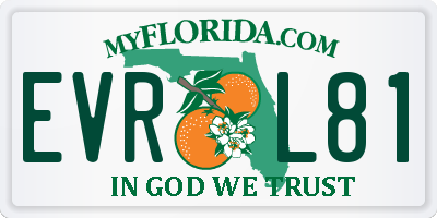 FL license plate EVRL81