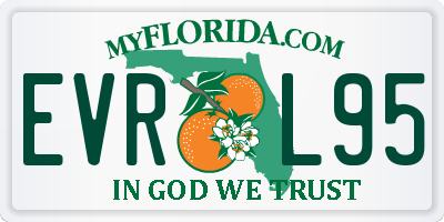 FL license plate EVRL95