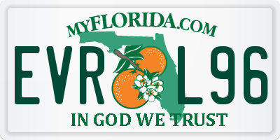 FL license plate EVRL96