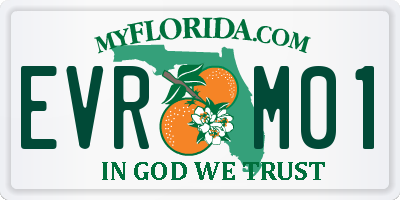 FL license plate EVRM01