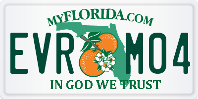 FL license plate EVRM04
