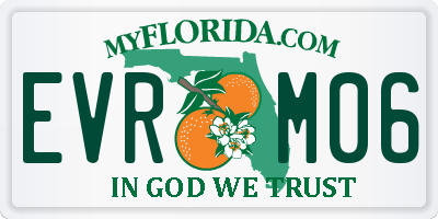 FL license plate EVRM06
