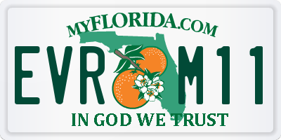 FL license plate EVRM11