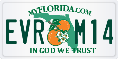 FL license plate EVRM14