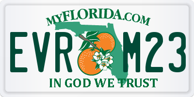 FL license plate EVRM23
