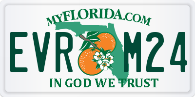 FL license plate EVRM24