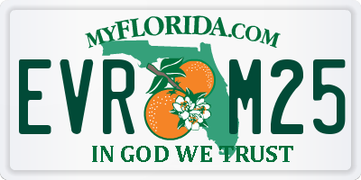 FL license plate EVRM25