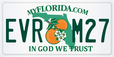 FL license plate EVRM27