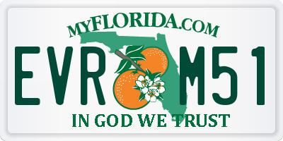 FL license plate EVRM51