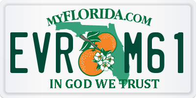 FL license plate EVRM61