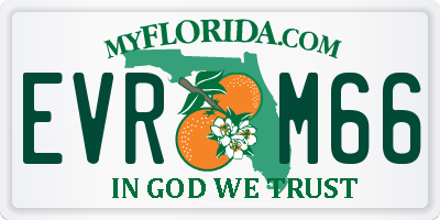 FL license plate EVRM66